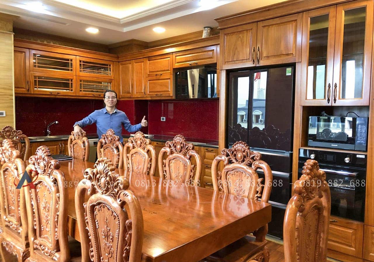 Tại sao nên mua bàn ăn bằng gỗ nguyên khối 2 Nội thất bếp gỗ tự nhiên