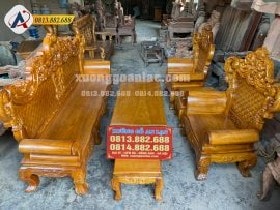 Bộ Louis hoàng gia 6 món gõ đỏ
