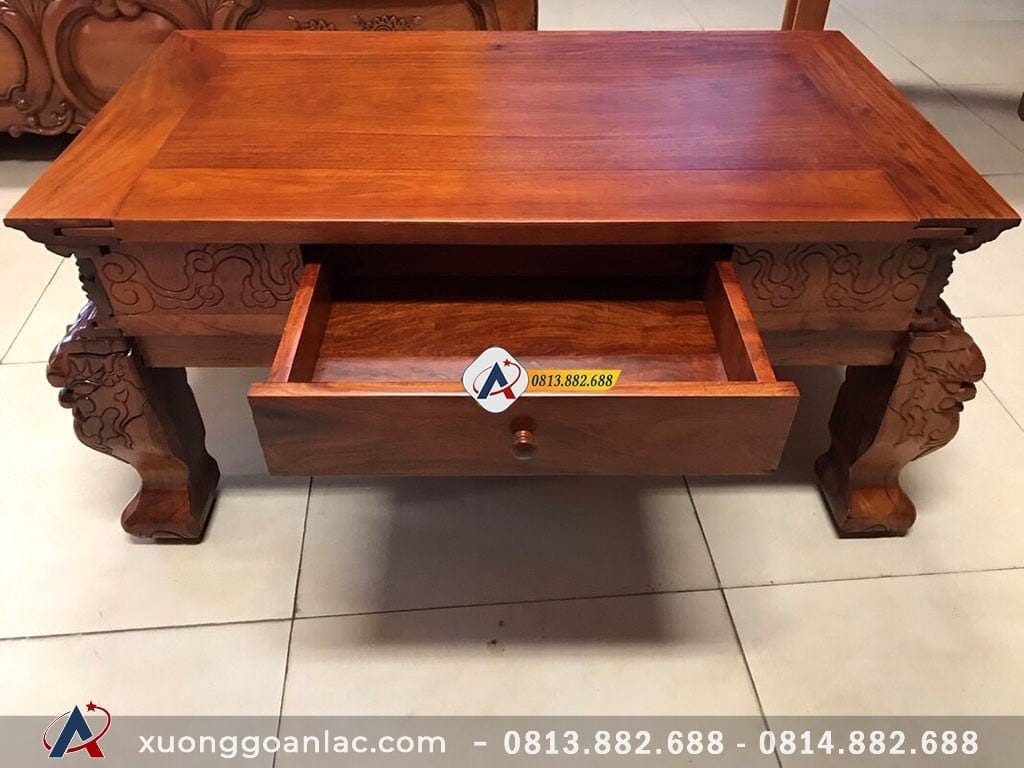 Sập thờ tứ linh gỗ hương đỏ Lào chân 24cm siêu vip 23 Mặt sau sập thờ tứ linh gỗ hương đỏ Lào chân 24cm