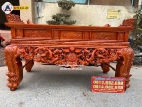 Sập Thờ Mai Điển chân 22 gỗ gõ màu Cánh Gián