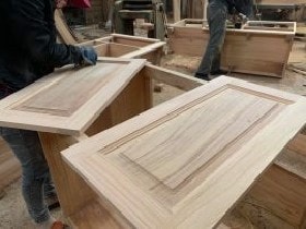 Tủ bếp gỗ Gõ Đỏ nhà bác Nam ở Gia Lâm - Hà Nội 9 một phần tủ bếp gỗ gõ đỏ