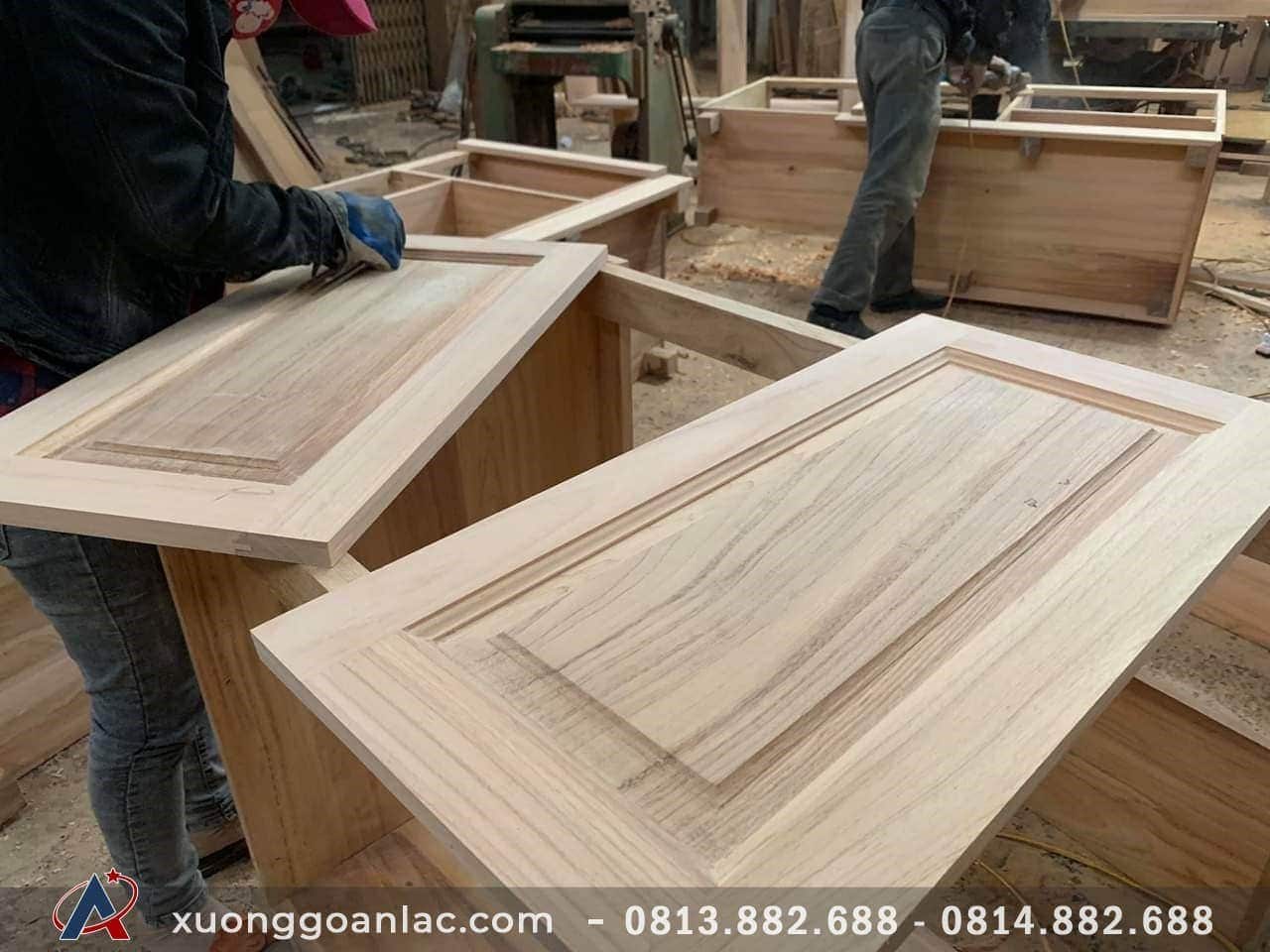 Tủ bếp gỗ Gõ Đỏ nhà bác Nam ở Gia Lâm - Hà Nội 14 một phần tủ bếp gỗ gõ đỏ