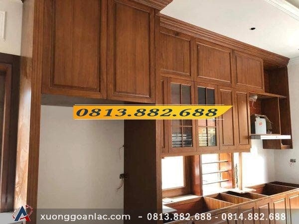 Tủ bếp gỗ gõ đỏ 19 Phần trên Tủ bếp gỗ gõ đỏ