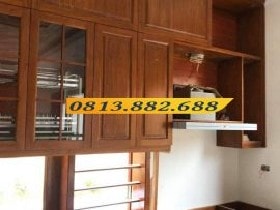 Tủ bếp gỗ gõ đỏ 15 Phần trên Tủ bếp gỗ gõ đỏ ở Bắc Ninh