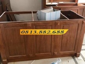 Tủ bếp gỗ gõ đỏ 14 Phần dướ tủ bếp gỗ GÕ Đỏ