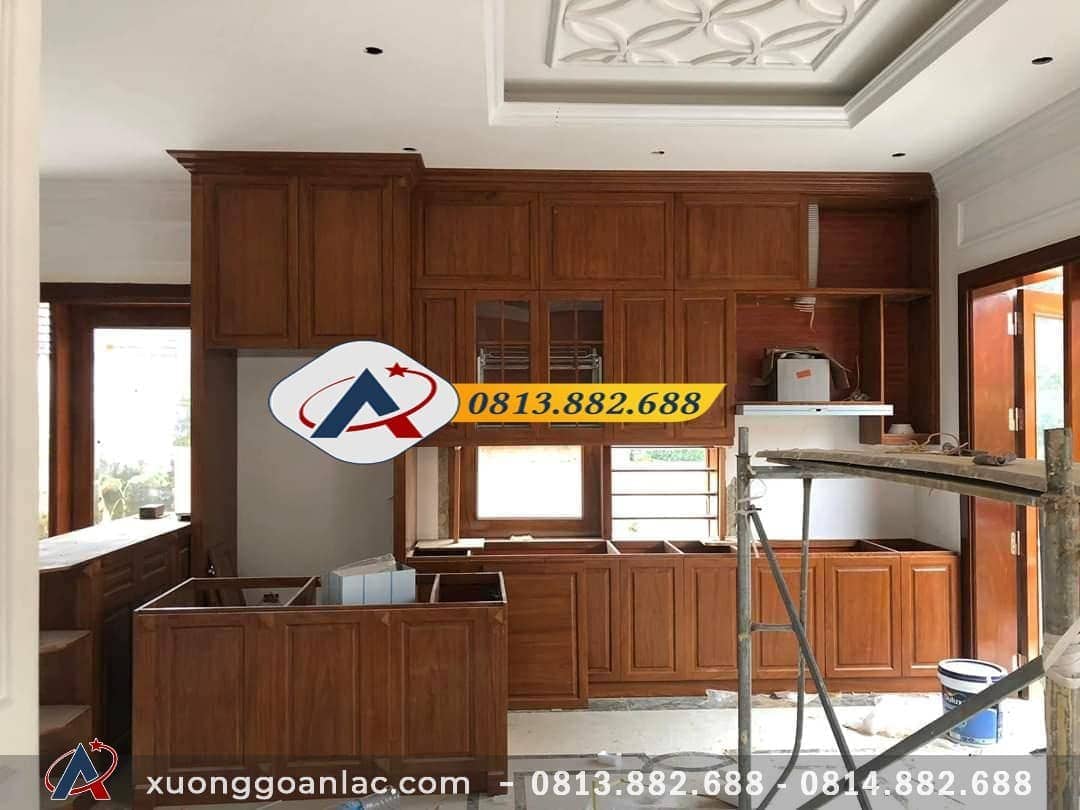 Tủ bếp gỗ gõ đỏ 18 Tủ bếp gỗ gõ đỏ