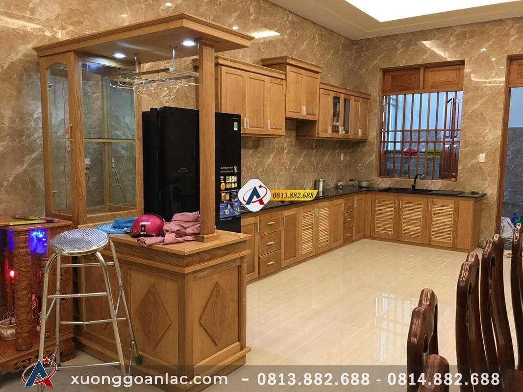 Báo giá tủ bếp gỗ Gõ Đỏ 8 Báo giá tủ bếp gỗ gõ đỏ