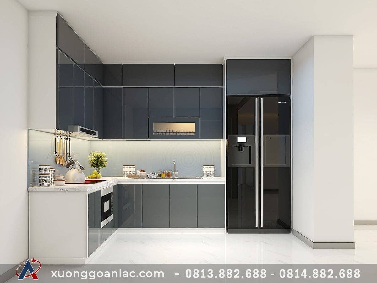 Báo giá tủ bếp gỗ MDF lõi xanh chống ẩm 1 Báo giá tủ bếp gỗ MDF xanh chống ẩm