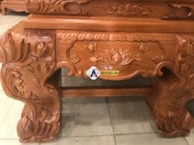 Mặt hồi cảu sập thờ hoa sen