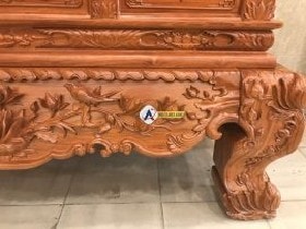 Chi tiết mặt trước kèm chân sập thờ hoa sen