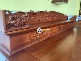 Sập thờ tứ linh gỗ gõ đỏ chân 26cm 15 Mặt bàn thờ nhị cấp