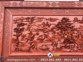 chi tiết bên trái tranh đồng quê