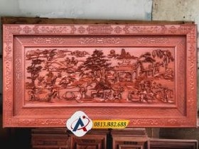 tranh đồng quê gỗ Hương đỏ Nam Phi
