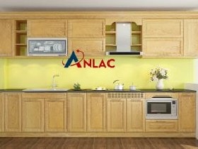 Báo giá tủ bếp gỗ sồi Mỹ 20 Tủ bếp gỗ sồi anh Tân ở Hà Nam