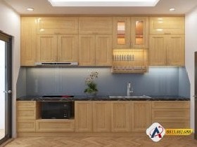 Báo giá tủ bếp gỗ sồi Mỹ 17 Tủ bếp của Chị Hoa ở Hà Giang