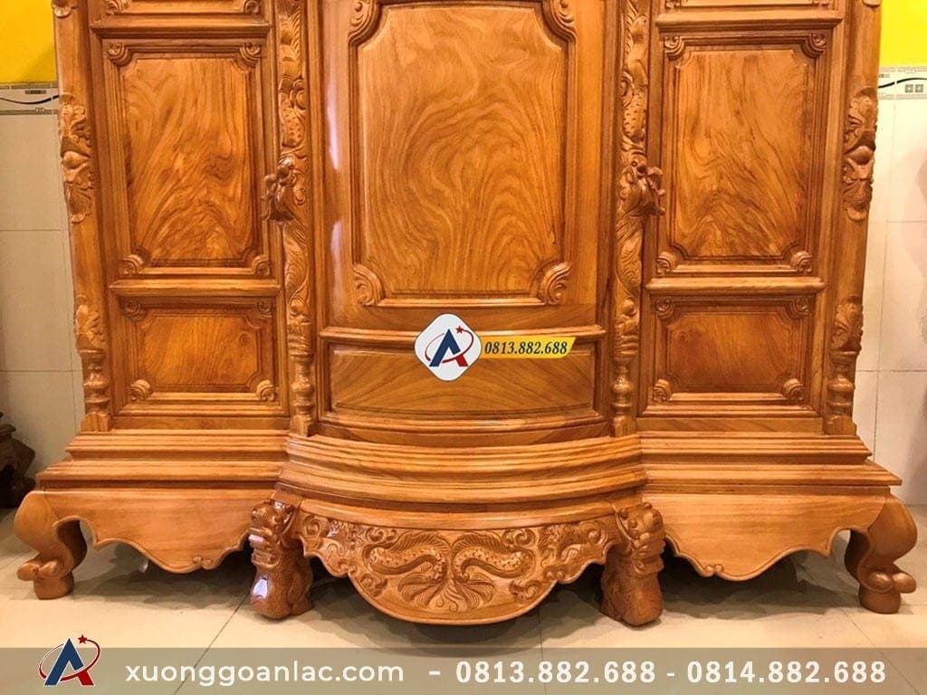 Tủ thờ trơn gỗ gõ đỏ 20 khuông tranh tủ thờ chọn vân đẹp