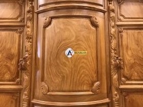 Tủ thờ trơn gỗ gõ đỏ 12 khuôn tranh của tủ thờ