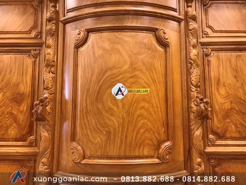 Tủ thờ trơn gỗ gõ đỏ 18 Khuông tranh tủ thờ chọn vân đẹp