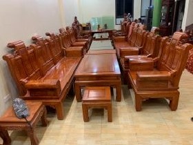 bộ bàn ghế âu á gỗ hương đá