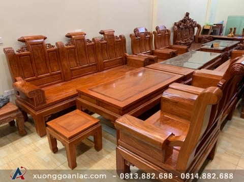 Bàn ghế âu á gỗ hương đá