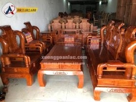 Bộ Bàn Ghế Tần Thuỷ Hoàng Gỗ Hương Đá