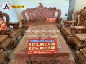 Đoản dài Đoản dài Bộ Nghê Bảo Đỉnh Gỗ Hương Đá Cột 16