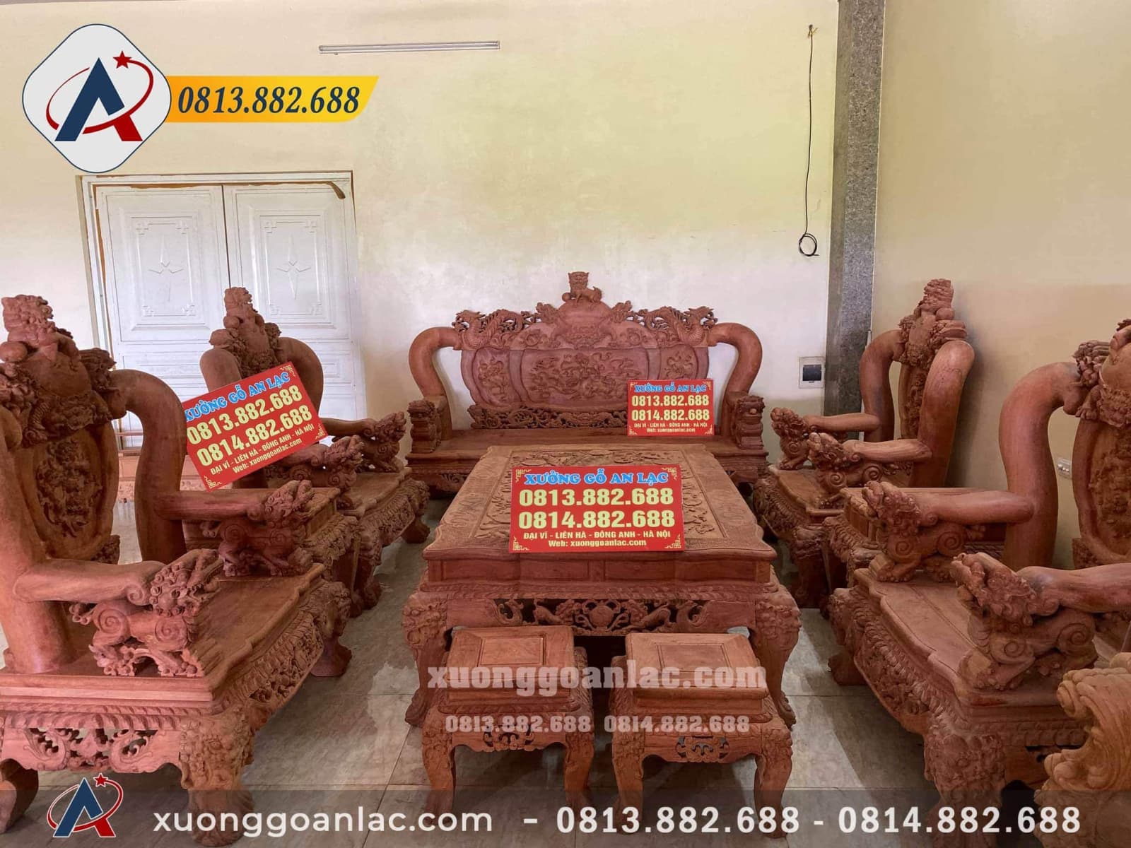 Gỗ hương có mấy loại? Tên gọi và cách phân biệt các loại gỗ hương 2 Bộ Nghê Bảo Đỉnh Gỗ Hương Đá Cột 16