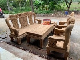 Nguyên mộc bộ Quốc Voi hương đá