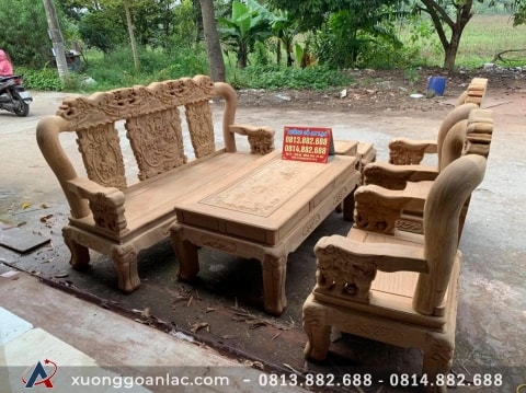 Nguyên mộc bộ Quốc Voi hương đá