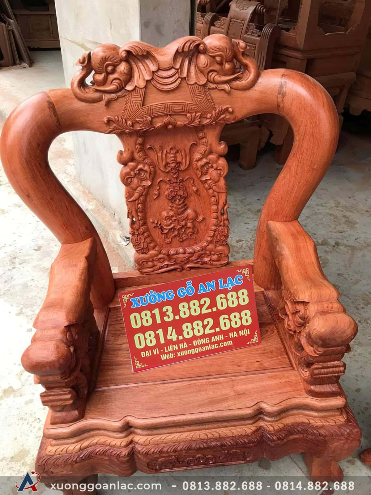Kinh nghiệm lựa chọn bàn ghế phòng khách phù hợp với nhu cầu 23 Ghế đơn bộ minh quốc voi gỗ hương đá