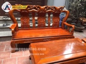 Đoản dài Bộ quốc đào gỗ lim cột 10 hàng 6 món