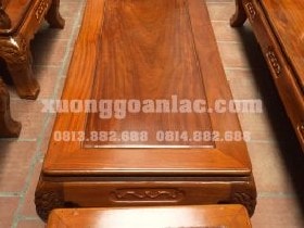 Mặt bàn 2 Bộ quốc đào gỗ lim cột 10 hàng 6 món