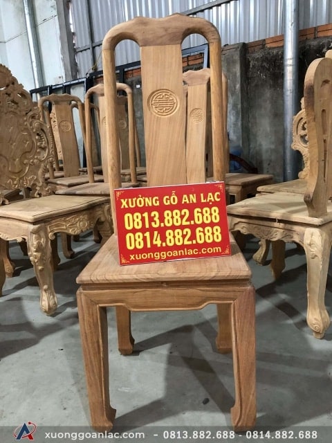 Ghế ăn chữ thọ gỗ Gõ Đỏ Pachy 26 Ghế ăn chữ thọ phần Mộc