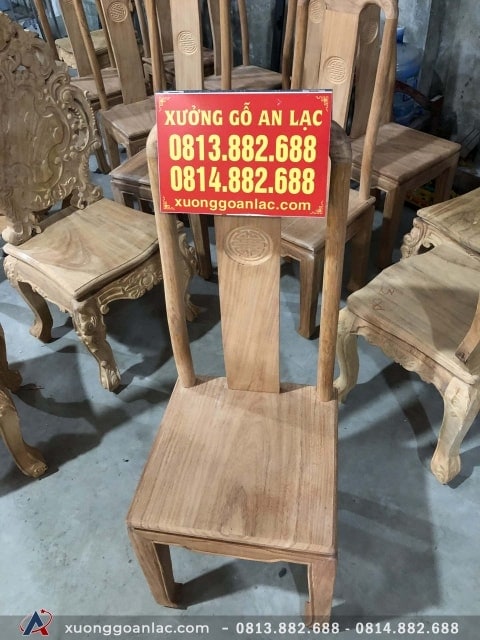 Ghế ăn chữ thọ gỗ Gõ Đỏ Pachy 27 Mặt tràn mộc ghế ăn chữ thọ