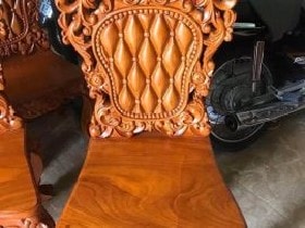 Ghế ăn Hoàng gia louis tựa phẳng vách trám 6 Ghế ăn Hoàng Gia louis tựa phẳng