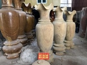 Cặp lục bình gỗ cẩm vàng 1m8 cho anh Hùng ở Bắc Giang