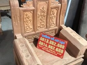 Ghế đơn tay hộp chương cuốn thư Bộ bàn ghế Âu Á gỗ hương đá