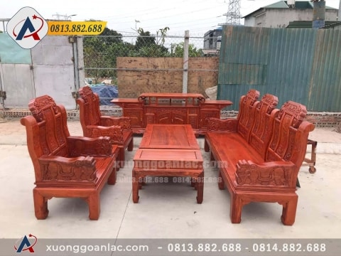 Bộ âu á chương voi tay voi đặc gỗ hương đá trả