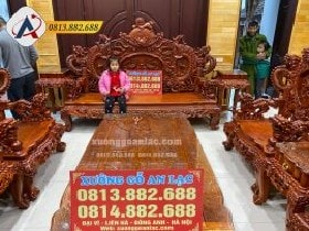 Bộ bàn ghế chạm rồng đỉnh