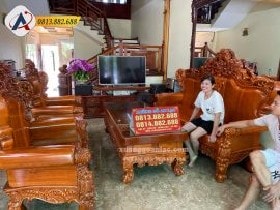 Hoang Gia Lousi hương đá 6 món tựa lựng trơn sang trong