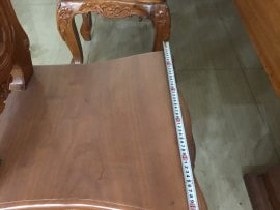 Ghế ăn hoa lá tây gỗ gõ đỏ hàng thường 35 mặt ghế ăn tràn có kích thước ảnh