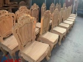 Ghế ăn hoa lá tây gỗ gõ đỏ hàng thường 39 hoàn thiện mộc ghế ăn