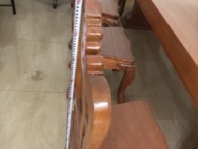Ghế ăn hoa lá tây gỗ gõ đỏ hàng thường 36 kích thước chiều cao ghế ăn