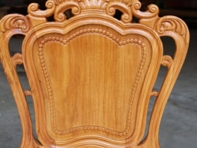 Ghế ăn hoa lá tây gỗ gõ đỏ hàng thường 23 ghế ăn hoa lá tây gỗ gõ đỏ