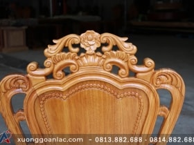 Ghế ăn hoa lá tây gỗ gõ đỏ hàng thường 24 ghế ăn hoa lá tây gỗ gõ đỏ