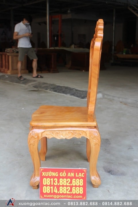 Bộ bàn ăn nguyên khối gỗ gõ đỏ 301x90x15cm 12 ghế louis (Chị Ngân, Hà Nội) 9 ghế ăn hoa lá tây gỗ gõ đỏ cao cấp