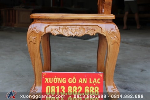 Bộ bàn ăn nguyên khối gỗ gõ đỏ 301x90x15cm 12 ghế louis (Chị Ngân, Hà Nội) 13 mẫu ghế ăn hoàng gia
