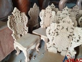 Tựa và mặt ghế ăn vip đục 2 mặt