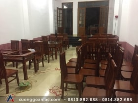 Bộ bàn ăn 2 tầng 6 ghế gỗ xoan hàng đặt của Nhà hàng Nam Phương (Điện Biên) 17 ban an 2 tang go xoan 6 ghe 2 scaled