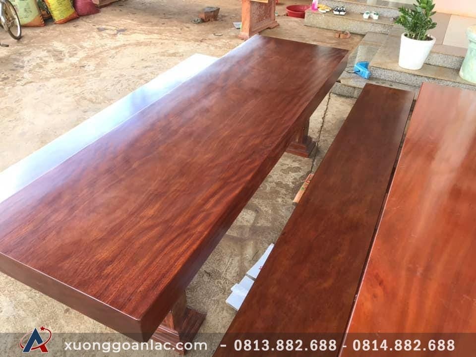 Bộ bàn ghế K3 gỗ Cẩm Hồng 220x110x12cm (Anh Cung, Hải Dương) 6 Bộ bàn ghế K3 gỗ Cẩm Hồng 220x110x12cm (Bác Trường, Hải Dương)